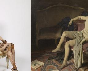 Mannequin de Bergame, vers 1810,Alan Beeton, Reposing II, huile sur toileI